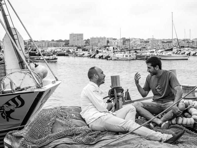 Trobada entre el xef Quim Casellas i el teranyinaire Lluís Sureda. (Foto: Lluís Català).