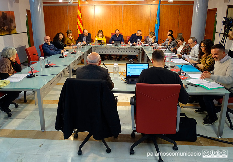 Imatge del darrer Ple Municipal presencial, el 18 de febrer de 2020.