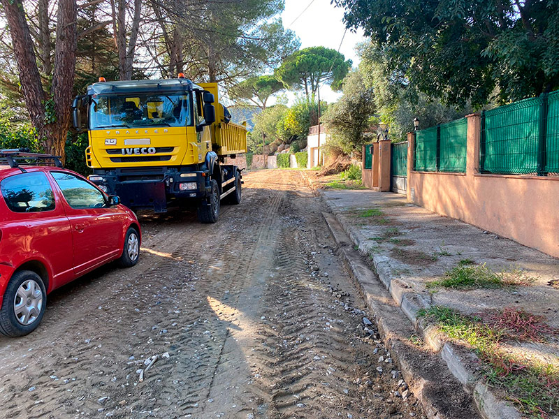 Obres a la Urbanització de Mas Pere. (Foto: Ajuntament de Calonge i Sant Antoni).