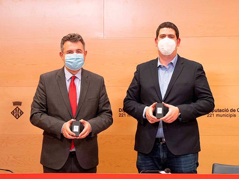 El president de la Diputació de Girona, Miquel Noguer, i el vicepresident primer, Pau Presas. (Foto: Diputació de Girona).