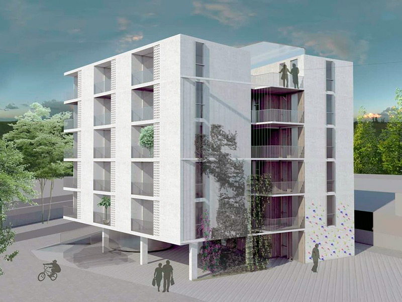 Maqueta de l'habitatge cooperatiu que es vol construir a Palamós (Foto: sostrecivic.coop).