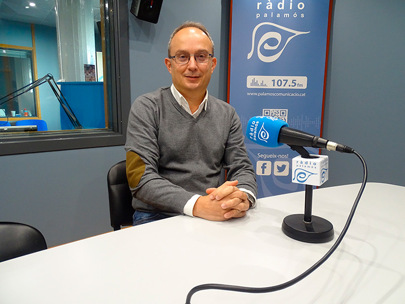 El regidor del PSC a l'Ajuntament de Palamós, Josep Coll, dimarts als nostres estudis.