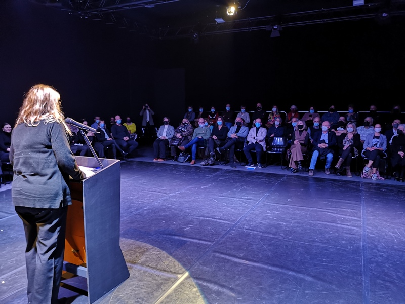 Un moment de l'acte d'inauguració de la Sala Petita del Centre Cultural La Gorga.