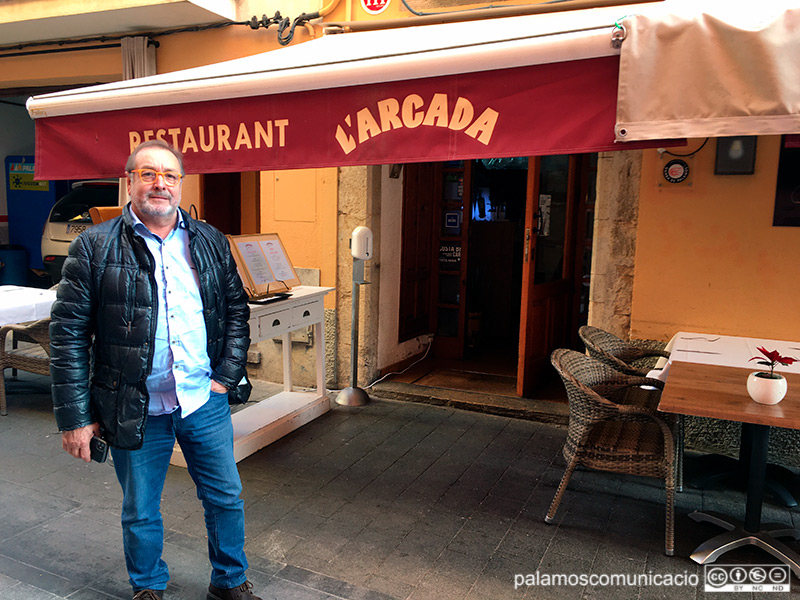 Jordi Rissech, president de l'Assoc. de Restaurants, Tavernes i Locals d'oci nocturn de Palamós i propietari del Restaurant L'Arcada.