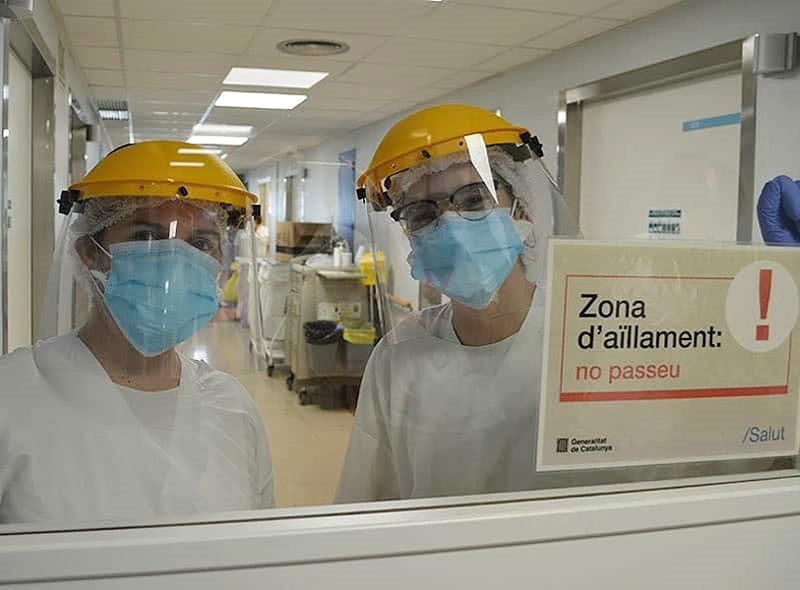La zona d'aïllament de la quarta planta de l'hospital de Palamós, en una imatge d'arxiu. (Foto: SSIBE).
