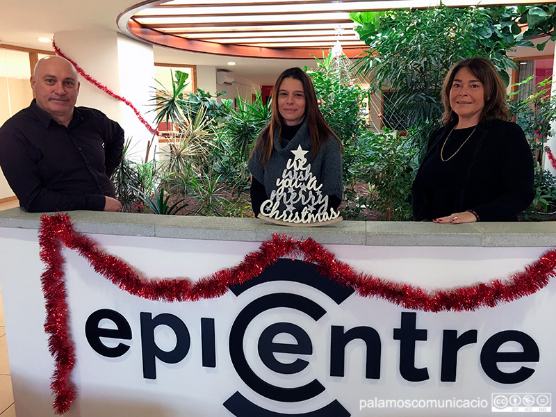 Josep Martí, Cristina Mullor i Marta Martí, impulsors de les activitats que es faran diumenge a L'Epicentre.