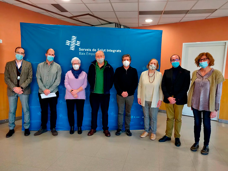 Acte de l'entrega de la donació d'aliments a entitats de Càritas de la comarca, aquest passat divendres. (Foto: SSIBE).