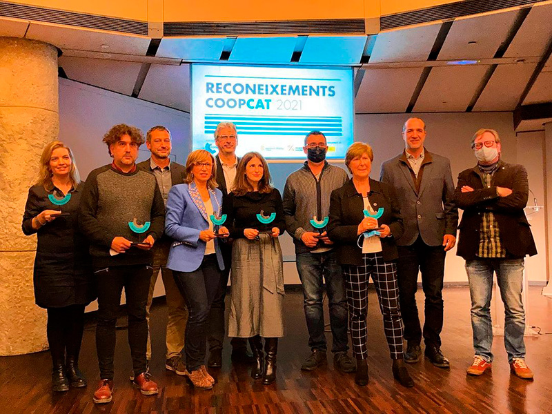 Entrega dels premis de la 5a edició dels reconeixements CoopCat2021. (Foto: La Mar de Dones).