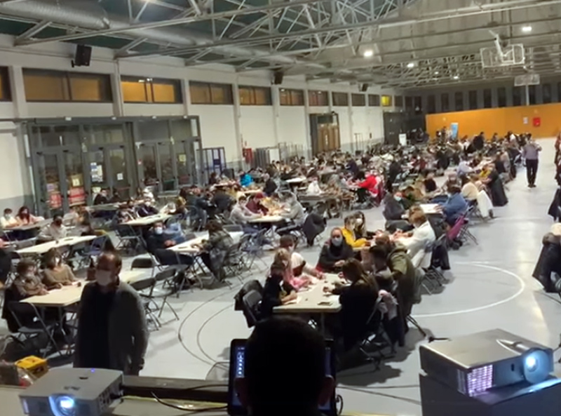 La primera jornada de la Quina del Palamós, el passat Dia de Nadal. (Foto: Palamós CF).