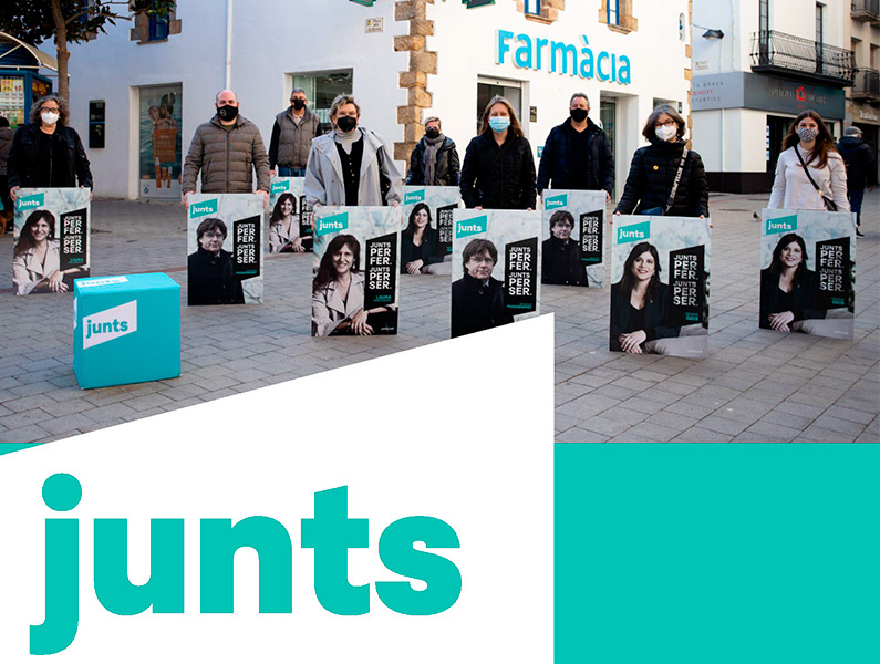 Portada del butlletí editat per Junts per Catalunya Palamós i Sant Joan.