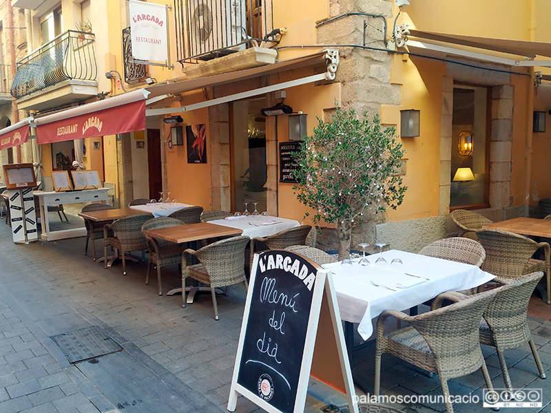 El Restaurant L'Arcada de Palamós, aquest matí.