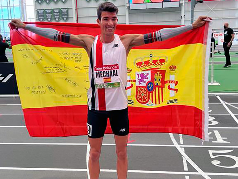 Adel Mechaal, després de la victòria de la cursa disputada ahir a Nova York. (Foto: twitter.com/adel.mechaal).