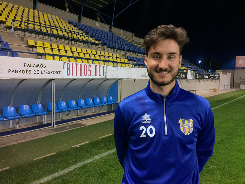 Jordi Casta, un dels darrers fitxatges del Palamós i que va debutar diumenge al camp del Martinenc. (Foto: Palamós CF).