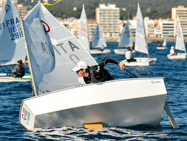 Daniel García de la Casa ha estat el guanyador de la Palamós Optimist Trophy. (Foto: Alfred Farré).
