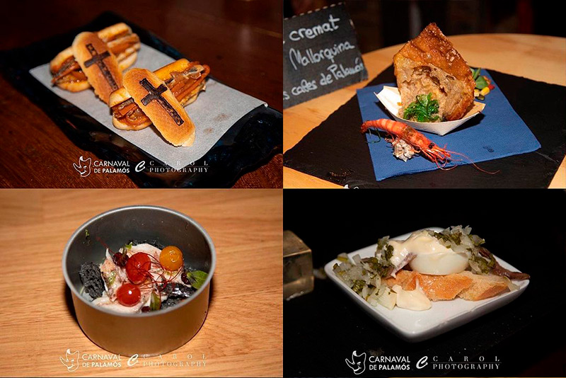 Algunes de les propostes gastronòmiques de 'Menja't el carnaval', en l'edició del 2020. (Fotos: Carol Photography).
