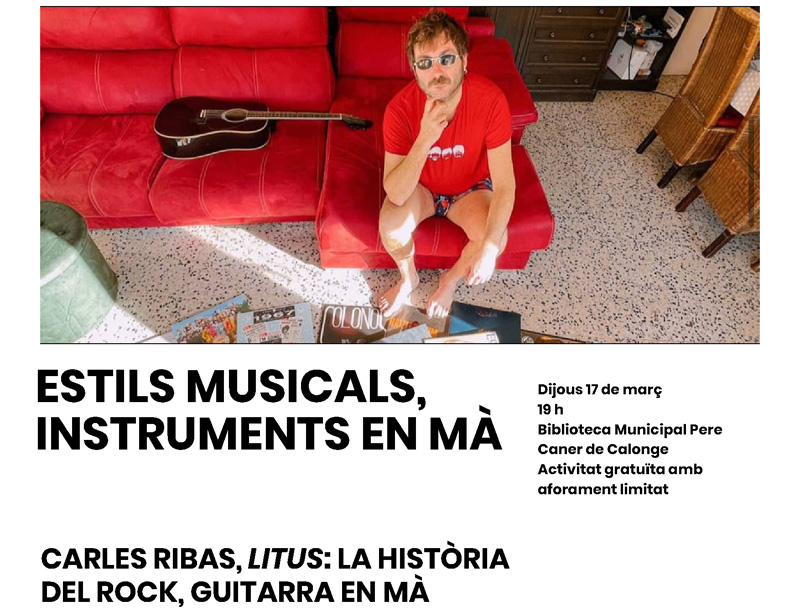 El palamosí Litus farà repassarà la història del rock, guitarrà en mà. 
