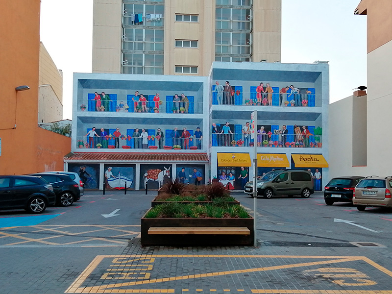 El mural ha estat pintat per l'artista Carles Arola. (Foto: Ajuntament de Calonge i Sant Antoni).