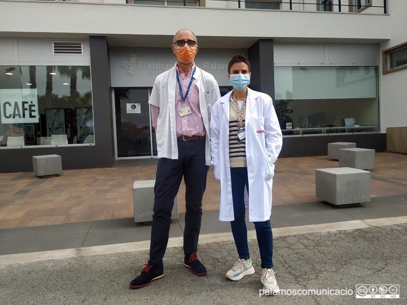 Chema Marqueta, director de la Unitat d'Infància i Dona, i Yolanda Casabella, coordinadora de llevadores de l'hospital.