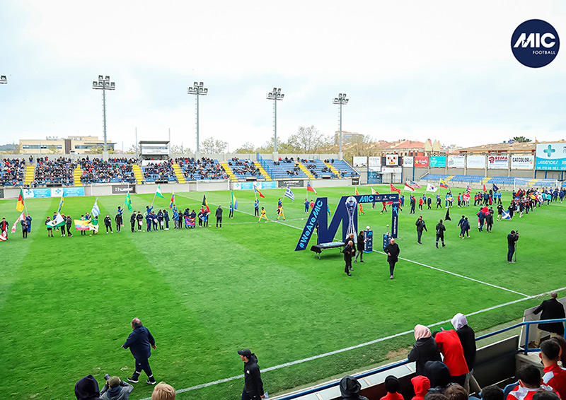 Acte de la inauguració del MIC, ahir a l'Estadi Municipal Palamós Costa Brava. (Foto. MIC Football).