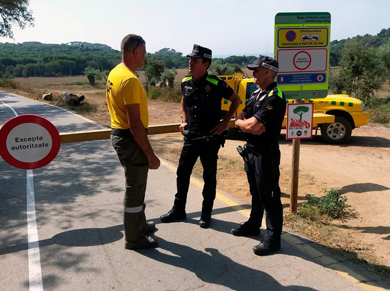 L'accés motoritzat a Castell - Cap Roig es tornarà a tancar el proper 1 de maig. (Foto: Ajuntament de Palamós).