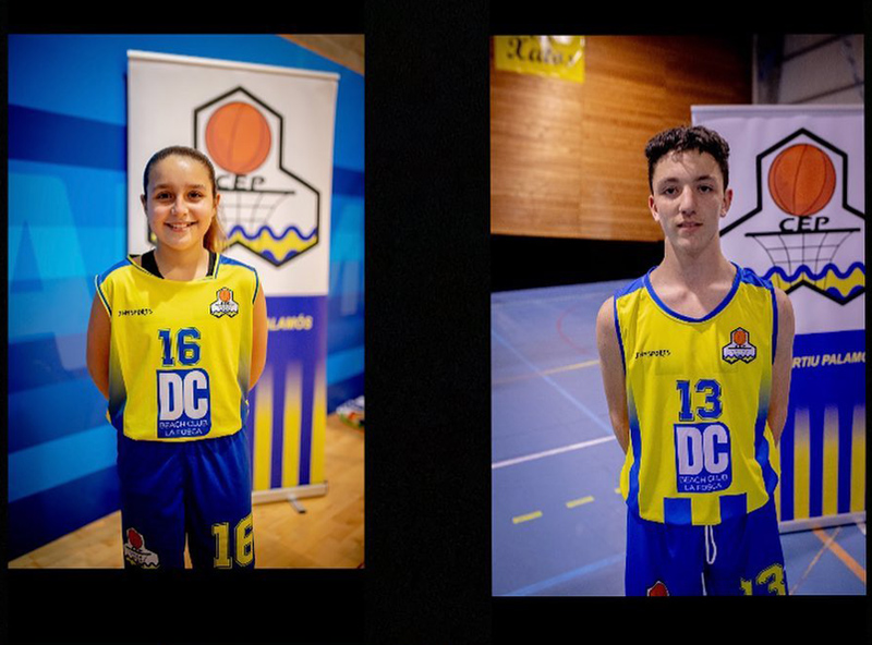 Telma Deudero, seleccionada pel combinat sub13 femení i Guillem Sellés, que jugarà amb els sub15.
