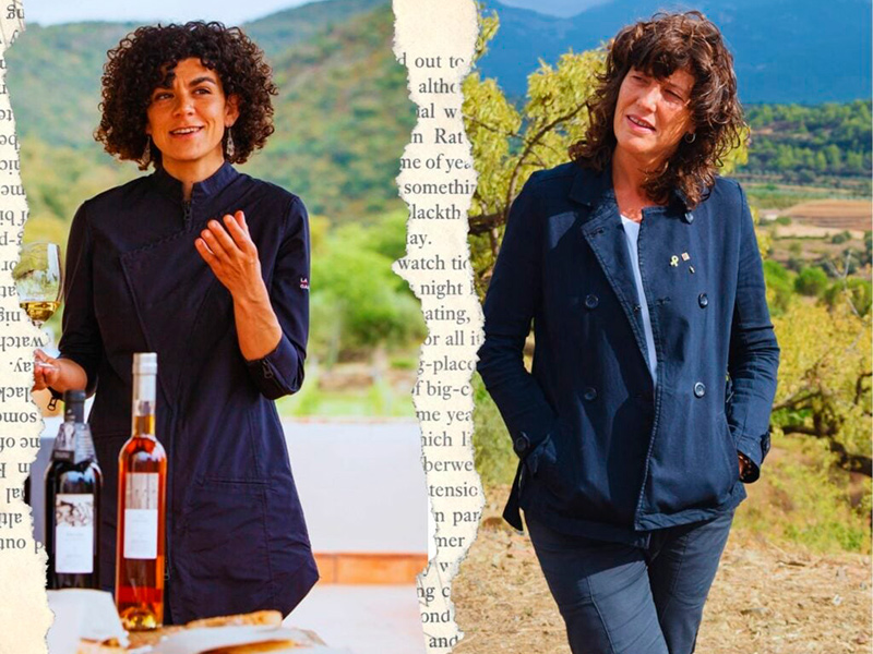 Clara Antúnez, sommelier de La Gastronòmica i Teresa Jordà, consellera d'Acció Climàtica, Alimentació i Agenda Rural de la Generalitat.