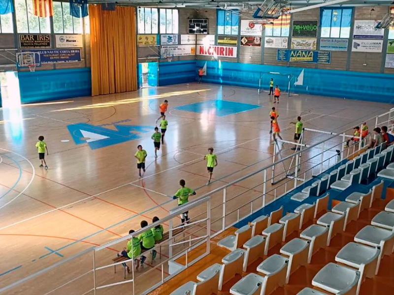 Un dels entrenaments d'aquesta temporada del Futbol Sala Palamós. (Foto: Futbol Sala Palamós).