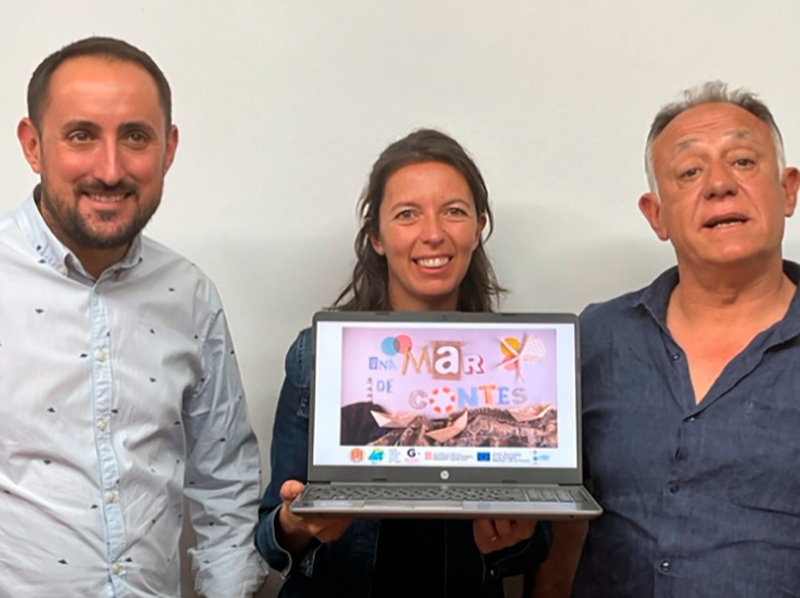 Joan Alginet, del GALP Terres de l’Ebre; Mireia Esteve, del GALP Costa Brava; i Antoni Abad, president de la Federació Nacional Catalana de Confraries