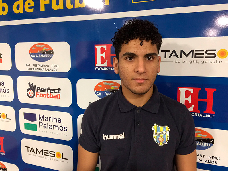 El porter Marwane va defensar un partit la porteria del Palamós la passada temporada. (Foto: Palamós CF).