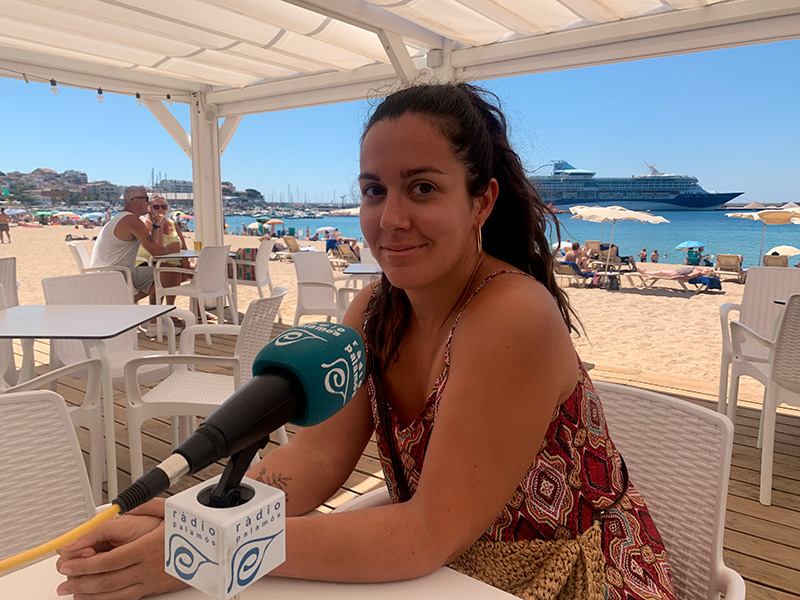 La Marta Bellvehí, ahir en el decurs del primer 