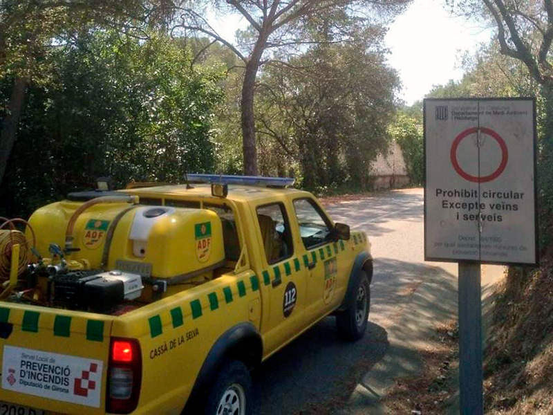 Un vehicle de l'Agrupació de Defensa Forestal Gavarres Marítima. (Foto: ADF Gavarres Marítima).