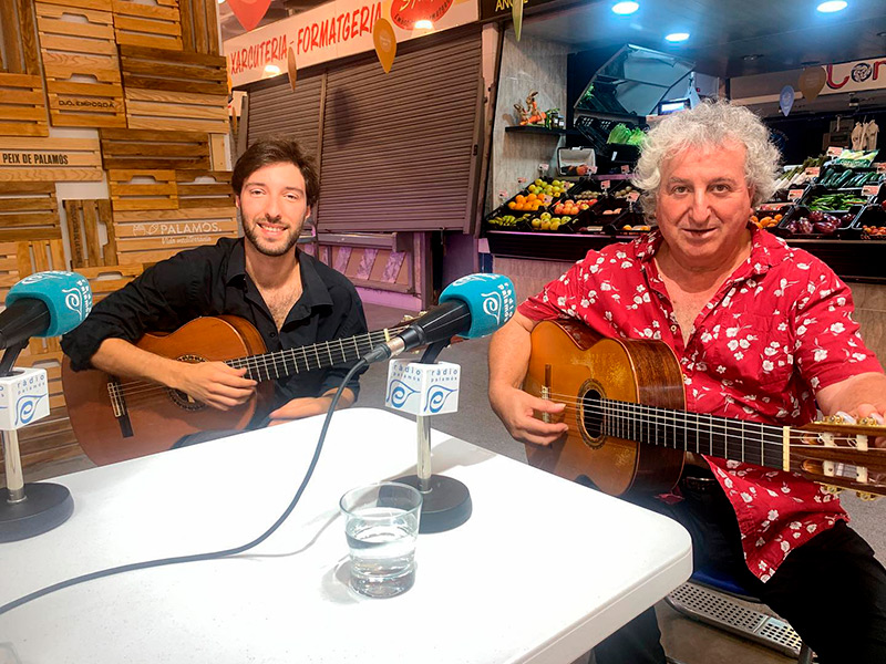 Joao Lima i Eduardo Niebla, aquest passat dilluns a l'estudi mòbil del 'Ple al 15' al Mercat Municipal.