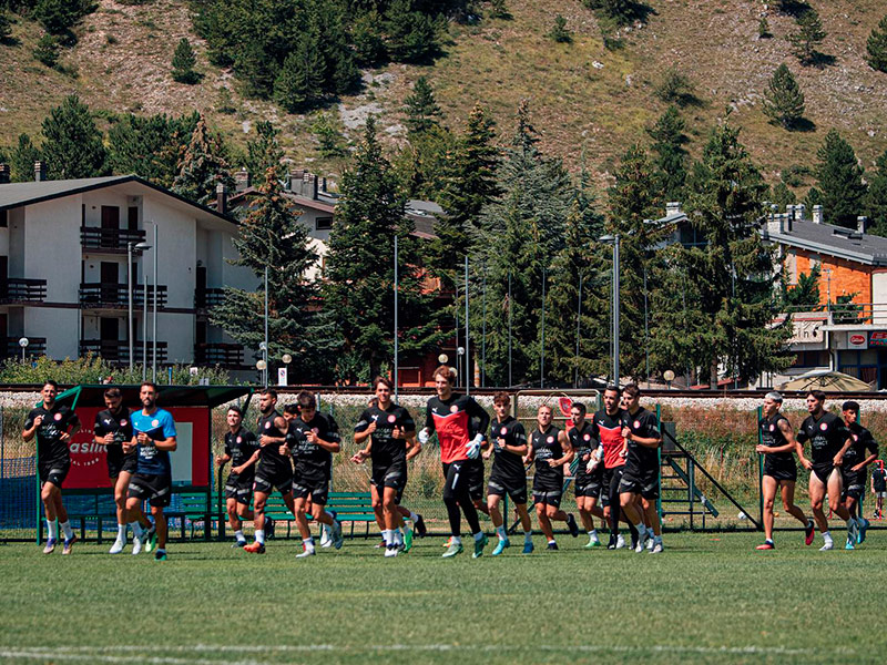 Imatge d'un entrenament del Girona, aquesta pretemporada. (Foto: Girona FC).