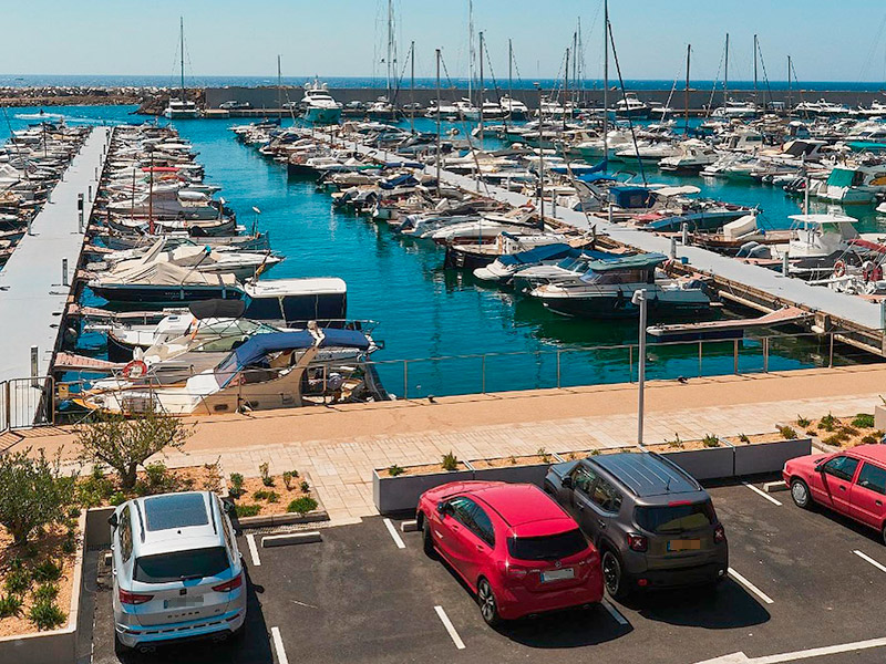El Port Marina compta amb 690 places d'aparcament per a vehicles. (Foto: Port Marina Palamós).