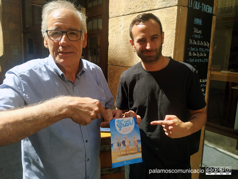 Els palamosins Toni Izquierdo i Tomàs Brull, dos dels xefs que cuinaran l'àpat solidari.