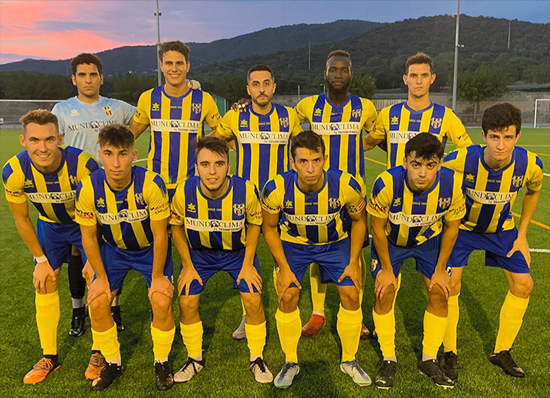Onze inicial del Palamós en el partit disputat ahir a Santa Cristina d'Aro. (Foto: Palamós CF).