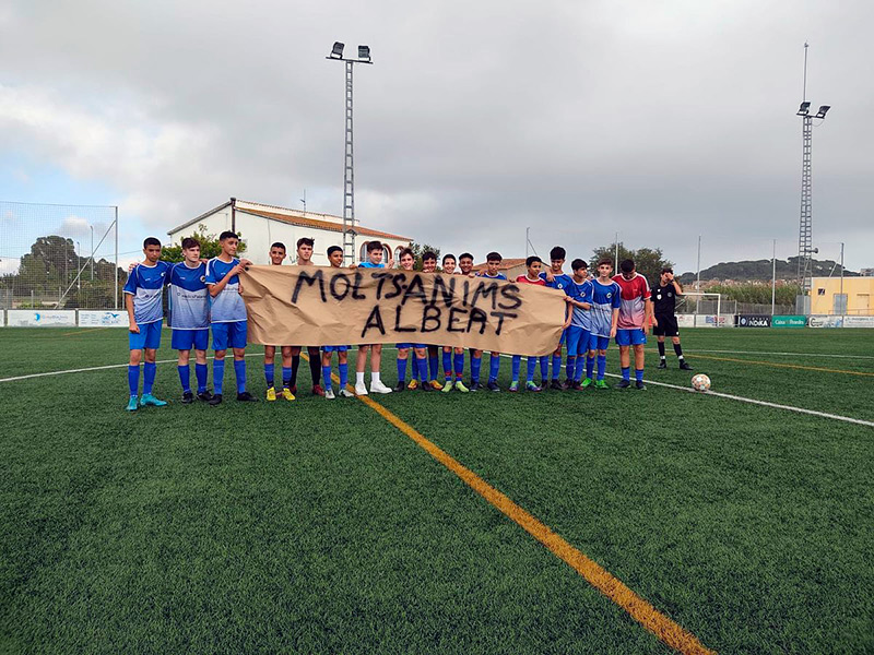 jugadors del cadet del Global en el partit d'aquest passat cap de setmana. (Foto: CF Global Palamós).