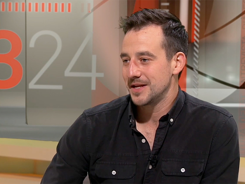 Christian Guay-Poliquin és l'autor del llibre protagonista avui de la Tertúlia Literària. (Foto. TV3).