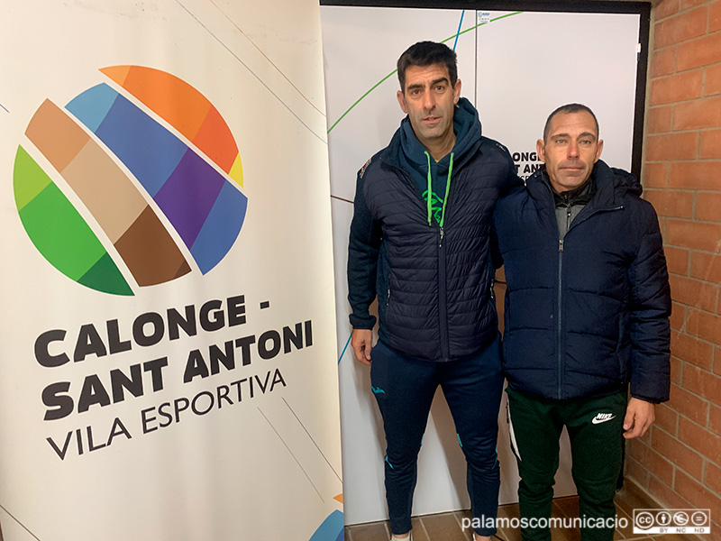 Pedro Ruiz i Jordi Pla, entrenador i president, respectivament, de l'Escola d'Atletisme de Calonge i Sant Antoni.