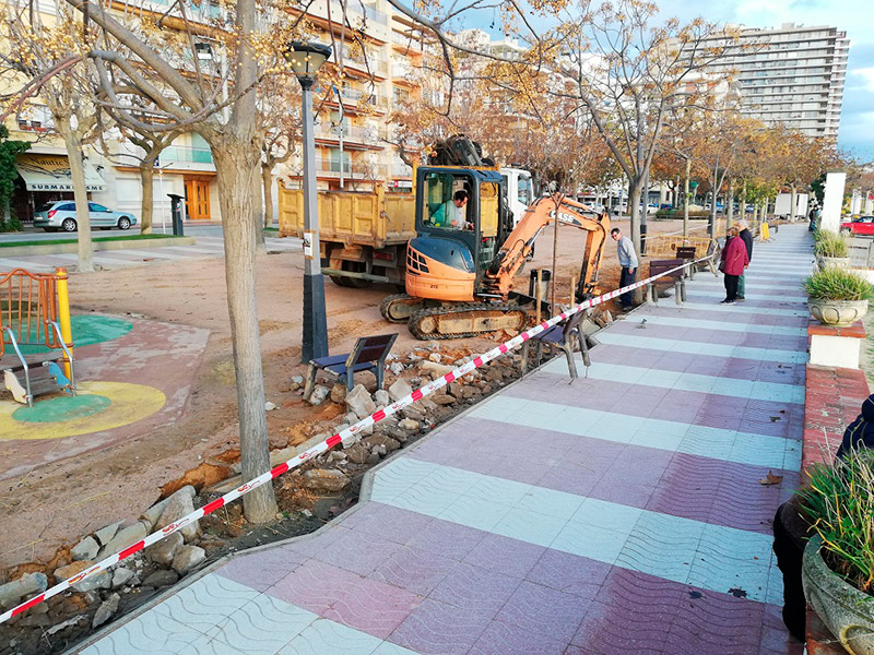 La previsió és tenir enllestides les obres a finals d'aquesta setmana. (Foto: Ajuntament de Palamós).