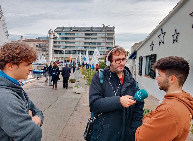 Lluís Morata i Miquel Palomares, regatistes del Club Nàutic Costa Brava Vela Palamós. (Foto: Jaume Soler).