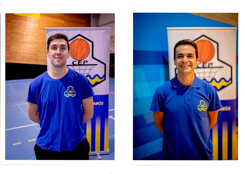 Andreu Iruela i Oscar Hita fins ara al cos tècnic, es faran càrrec de l’equip fins final de temporada. (Foto: CE Palamós).