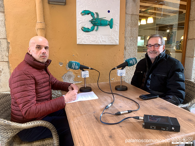 Jordi Rissech, a la dreta, president de l'Associació de Restaurants, Tavernes i Locals d'oci nocturn de Palamós.
