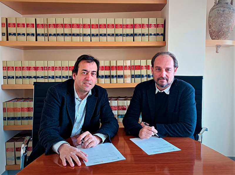 El president de la Cambra de Comerç, Pol Fages i l'ambaixador de la Fundació Impulsa al Baix Empordà, Gerard Albertí.