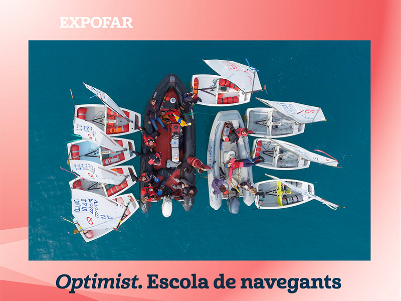 Exposició temporal sobre la classe Optimist de vela. (Foto: Museu de la Pesca).