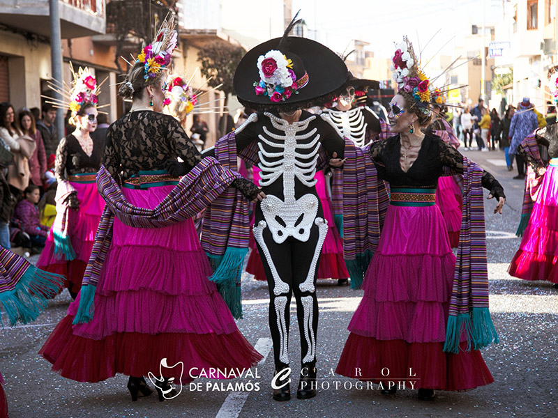 La colla de les Mil i Una durant la rua del carnaval d'aquest any. (Foto: Carol Photography).