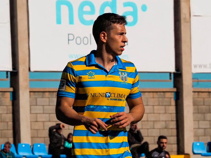 Gerard Mercader amb 8 gols, és el màxim golejador del Palamós en el que portem de temporada. (Foto: Palamós CF). 