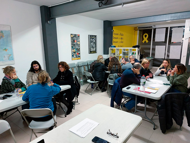Reunió participativa al local d'Esquerra Republicana de Catalunya a Palamós. (Foto: ERC Palamós).