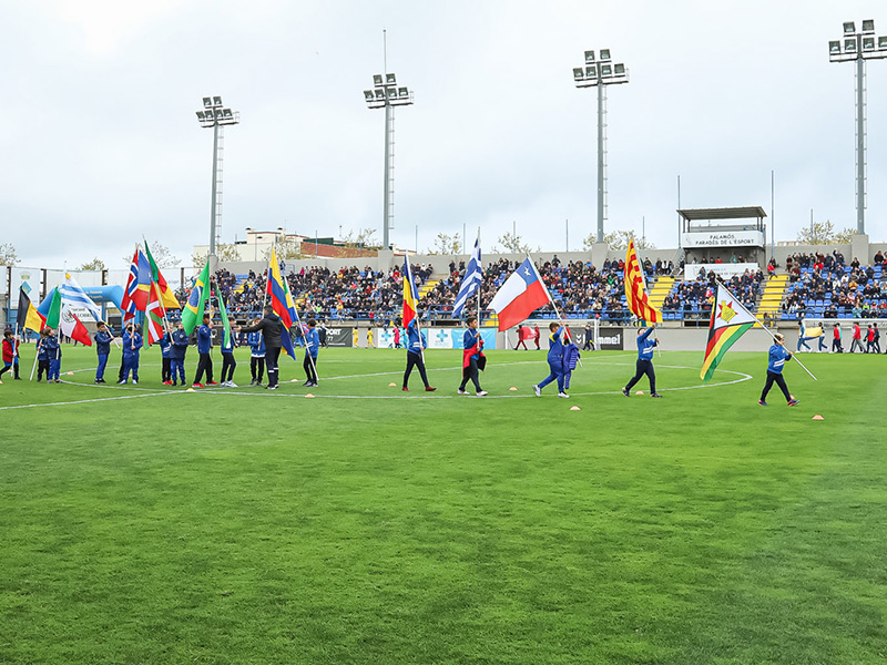 Imatge d'arxiu de la inauguració del MIC de l'any passat a l'Estadi Palamós Costa Brava. (Foto: MIC Football). 
