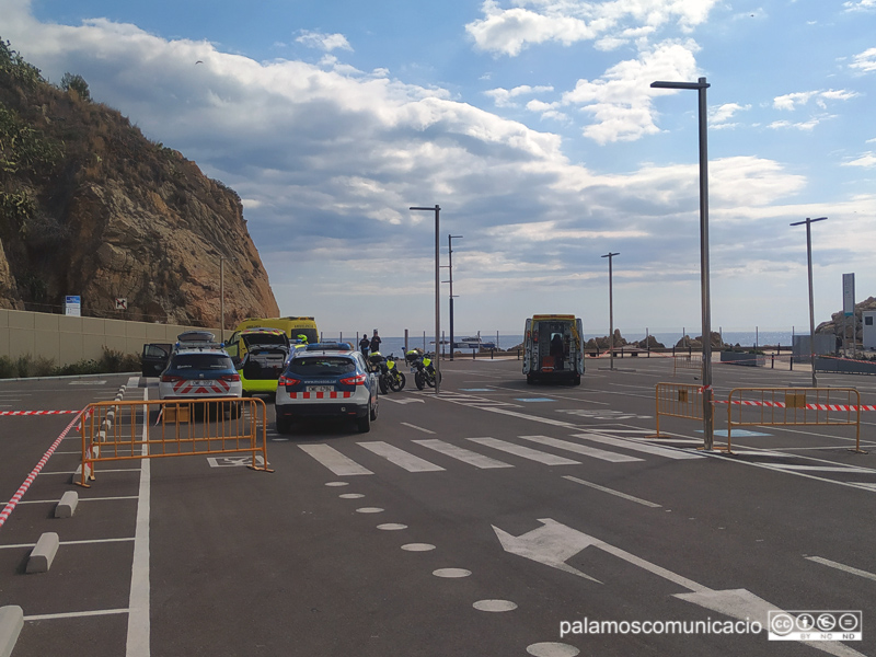 El simulacre s'ha fet aquest matí al port Marina Palamós.